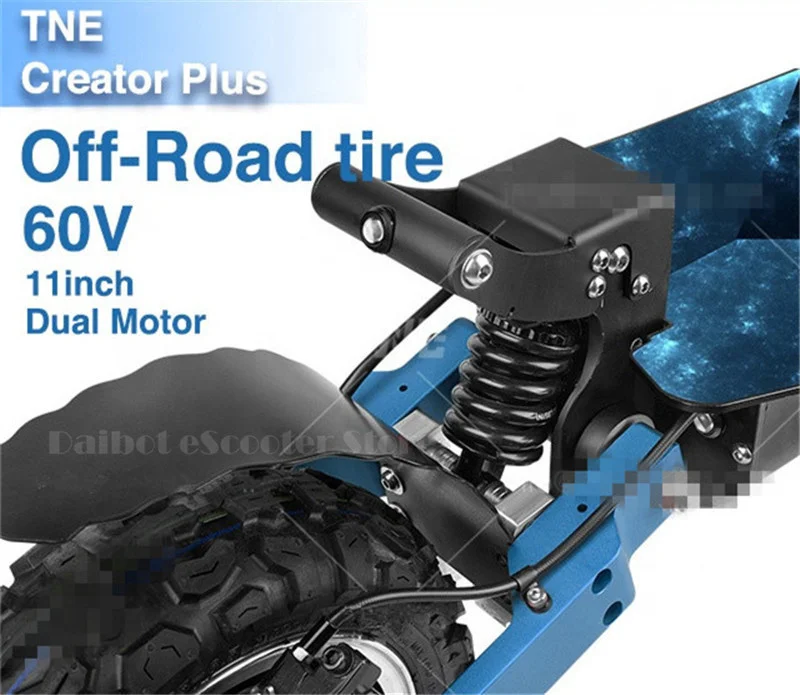 Powerful Electric Scooter Two Wheels Electric Scooters 11 Inch Dual Motor 3600W 60V Folding Off Road Electric Bike For Adult (10)