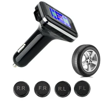 Pressure-Alarm-Monitor-System Cigarette-Lighter-Plug Display External-Sensors Tyre-Pressure