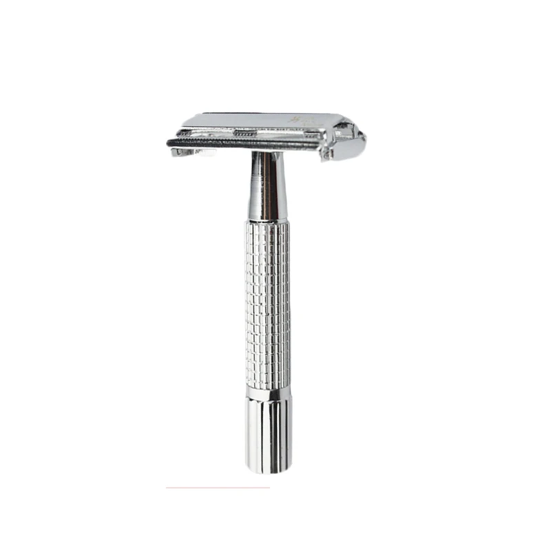 

Barber Safety Sheet Razor Double Edge Butterfly Twist Open T-shaped Travel Case