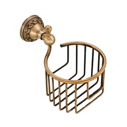Wall Mounted Toilet Paper Roll Holder Antique Space Aluminum Single Roll Tissue Holder Kitchen Bathroom Accessories