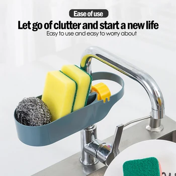 

Kitchen Soap Storage Rack Drain Storage Rack Multi Purpose Clip Type Pool Rag Sponge Rack Useful Sink Shelf Tool Dish Cloth Rack