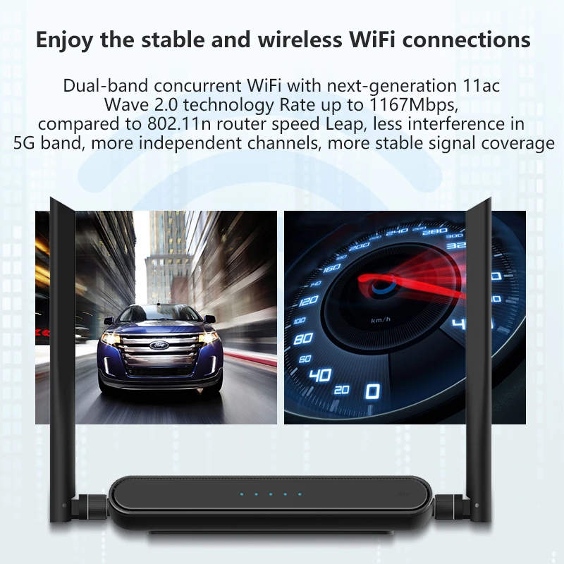 AC11 гигабитный двухдиапазонный AC1200 беспроводной маршрутизатор Wifi ретранслятор с