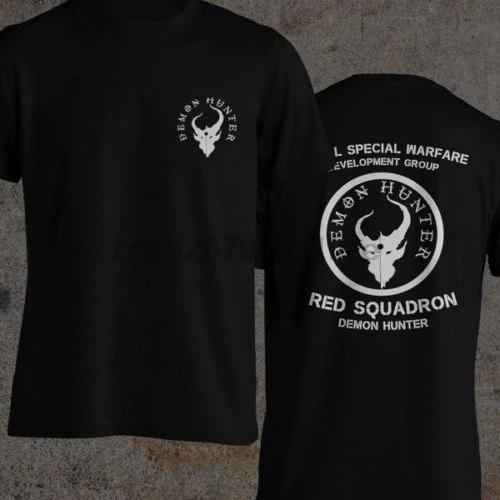 Devgru Demon Hunter США Спецназ ВМС команда 6 Red Team для мужчин 2019 Мода 100% хлопок Slim Fit Топ с
