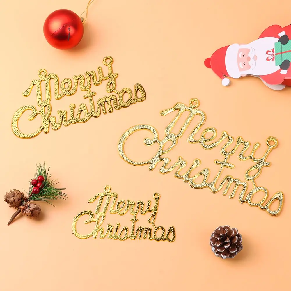 Christmas Decoration Plastic Merry Christmas Pendant Hanging English Letter Pendant Xmas Tree New Year Decor Ornaments 1/10Pcs