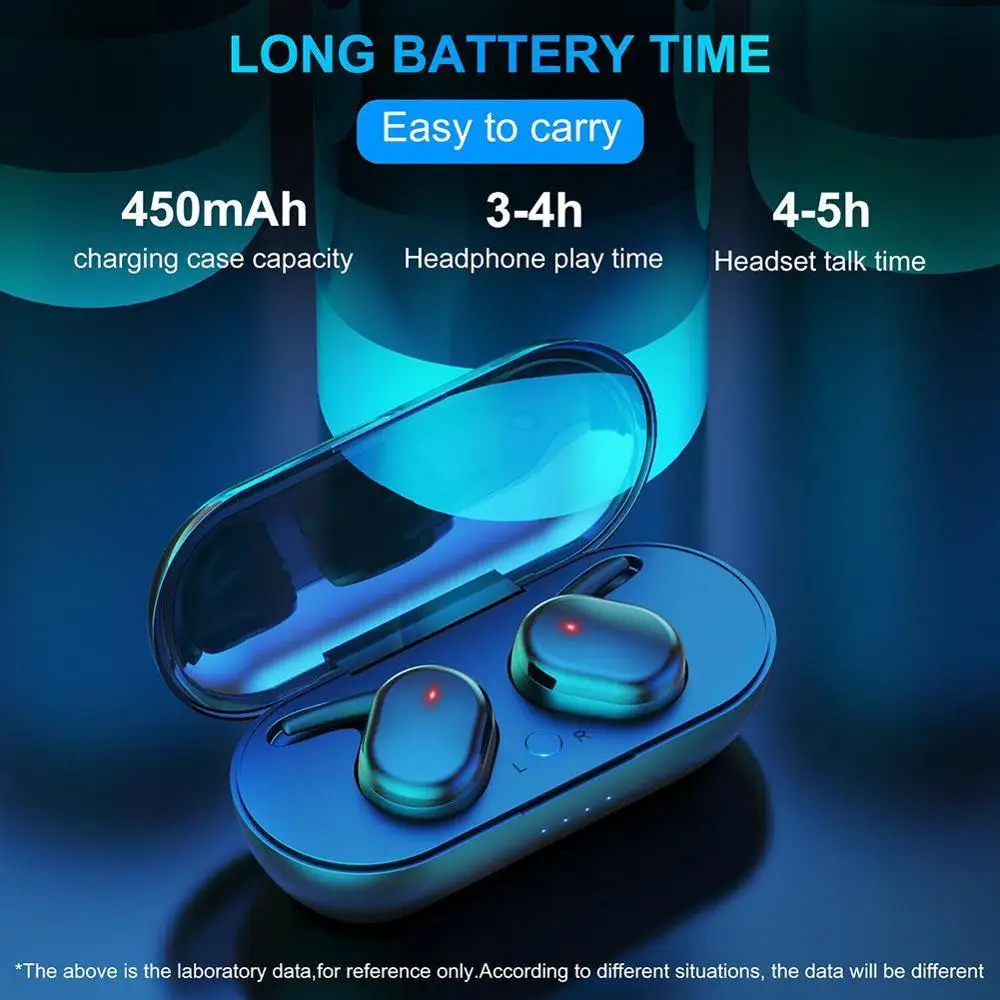 Latest Wireless Headphones Bluetooth 5 0 Earphone TWS HIFI Mini In ear Sports Running Headset Support iOS Android Phones HD Call