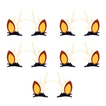 

10pcs Creative Hair Clips Interesting Christmas Eye-catching Antler Hair Clip Girl Headdress Party Headdress for Party Carnival