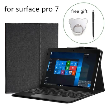 

PU Leather Case For Microsoft Surface Pro 7 12.3 Inch Tablet Case Protective Cover Compatible with Original Keyboard