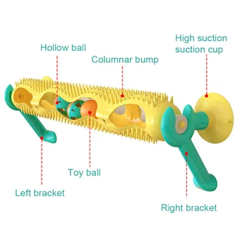 

Funny Interactive Playing Climbing Accessory Intelligence Ornament Tunnel Suction Cup Training Bracket Cat Toy Pet Track Ball