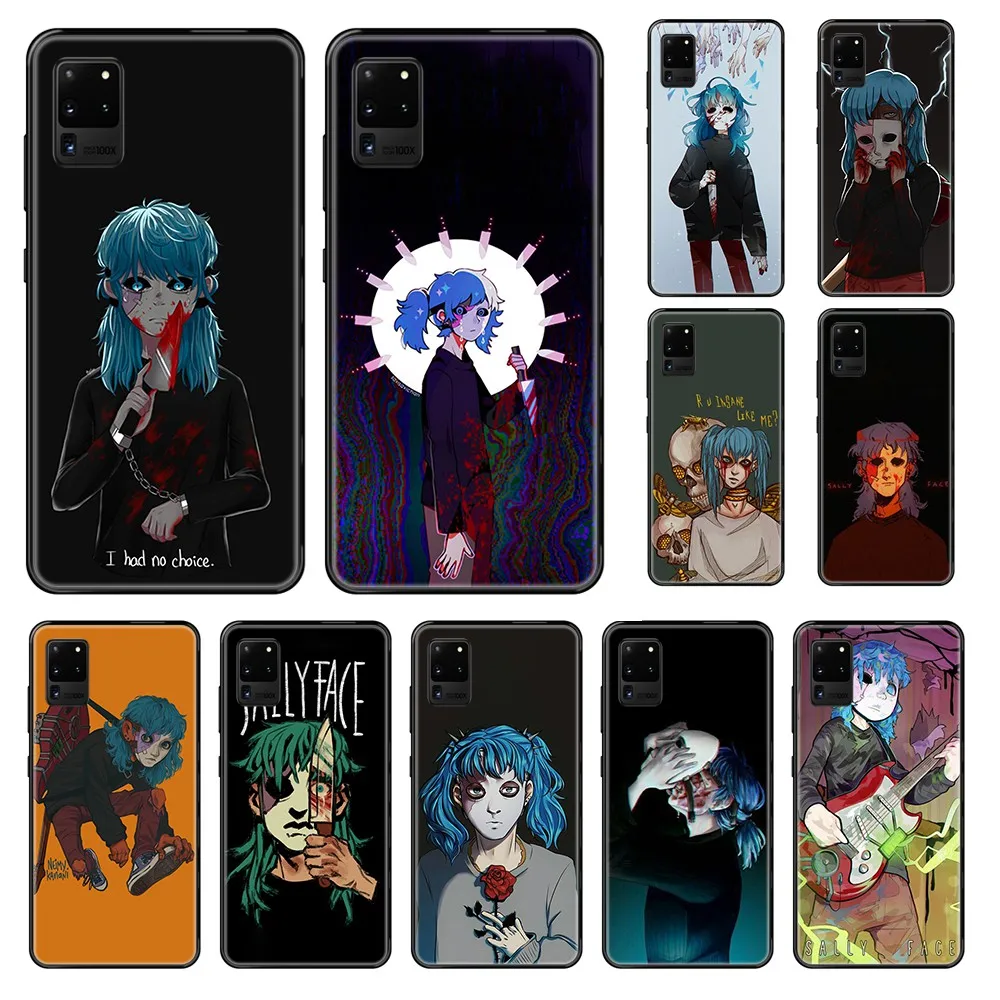 Hot sally face game silicone painting hoesjes prime black Phone case For Samsung Galaxy S 3 4 5 6 7 8 9 10 Plus Lite Edge | Мобильные