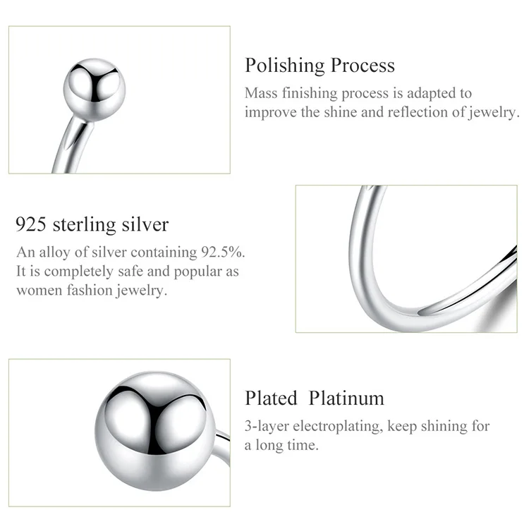 WOSTU подлинные 925 пробы серебряные кольца, милые серебряные кольца, простые регулируемые кольца для женщин, модные ювелирные изделия CQR575