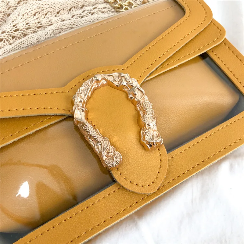 

INS Super Fire Chain WOMEN'S Bag 2019 Summer New Products Korean-style Beach Bag Square Stereotypes Bag Messenger Bag