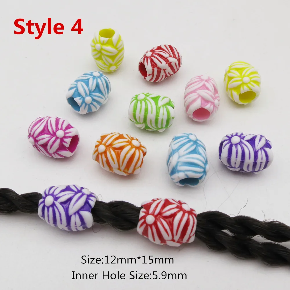 Crochet braids hair dread beads tube rings 10pcs-20pcs for kids girls women ring beads,hair braid accessories