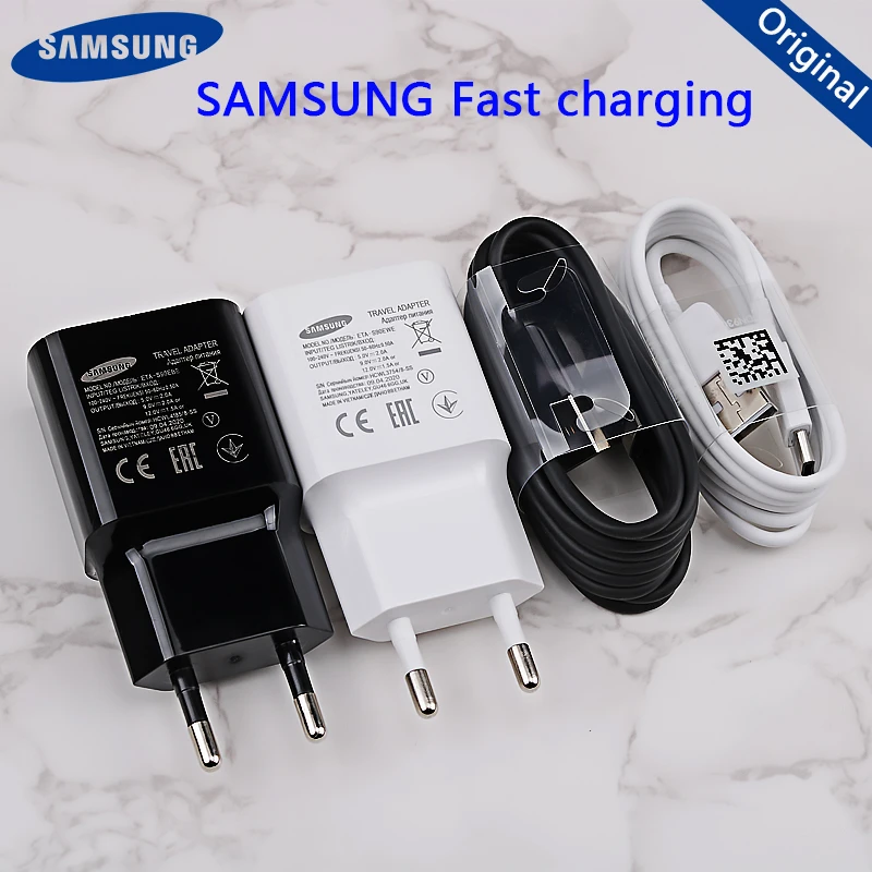 5v 3a usb c Samsung Original Adaptive Fast Charger USB Quick Adapter 1.2/1.5M Type C Cable For Galaxy S8 S9 Plus Note 8 9 A3 A5 A7 2017 65w charger