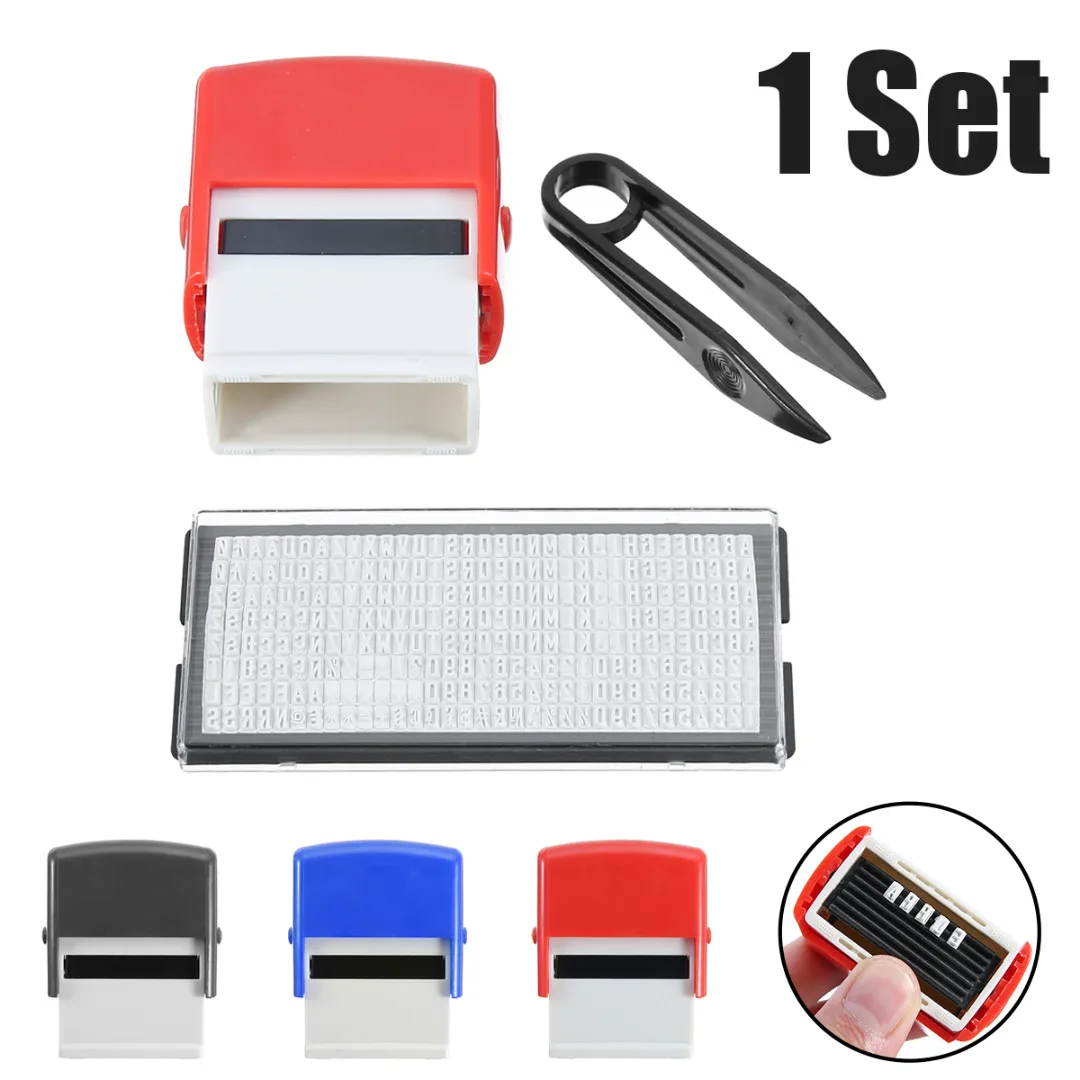 Stamp Kit DIY Rubber Stamp Kit Personalise Self Inking Business Address Garage Name Pad Finger