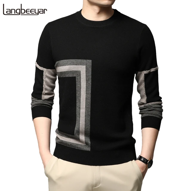 2022 Men Pullovers Slim Sweaters Autumn Winter Thick Warm Men's Sweater  Casual Round Collar Knitwear Sweater Men Brand Clothing - Pullovers -  AliExpress