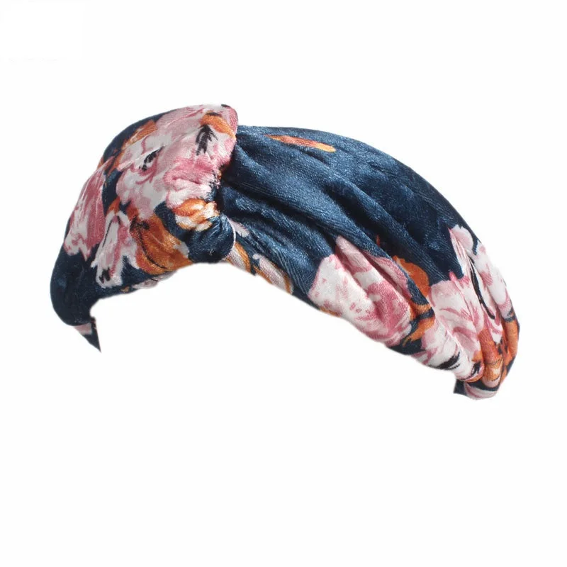 New African Pattern Print Headband for Women Twist Style Black Girl Head Wraps Elastic Hair Accessories Turban Headscarf