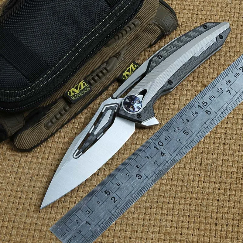 Тактический складной нож DICORIA ZT0999 KVT подшипник лезвие M390 CF + титановая ручка