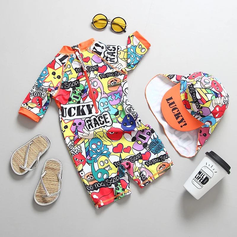 Boys Swimwear/ Unisex Swimwear- Boho Stripes Print main image 0