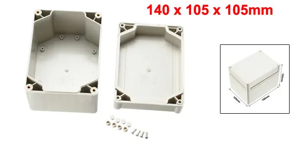 Uxcell 158x90x40 мм электронный водонепроницаемый герметичный ABS DIY распределительный проект коробка корпус серый 115x90x55 мм 160x55x45 мм - Цвет: 140x105x105mm