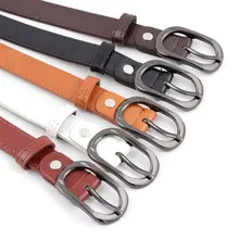 Women Pu Leather Belt New Pin Buckle Waistband For Ladies Designer Corset Girdle Black Buckle Small Belts For Jeans Waistband