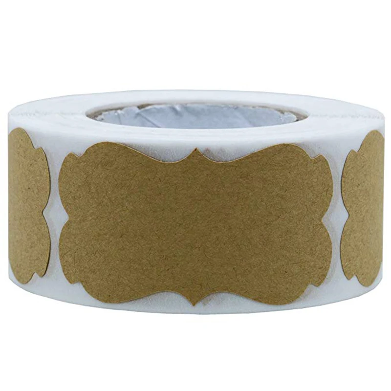 Labels Kraft Stickers Package Stationery Supplies 1 roll Christmas Gift