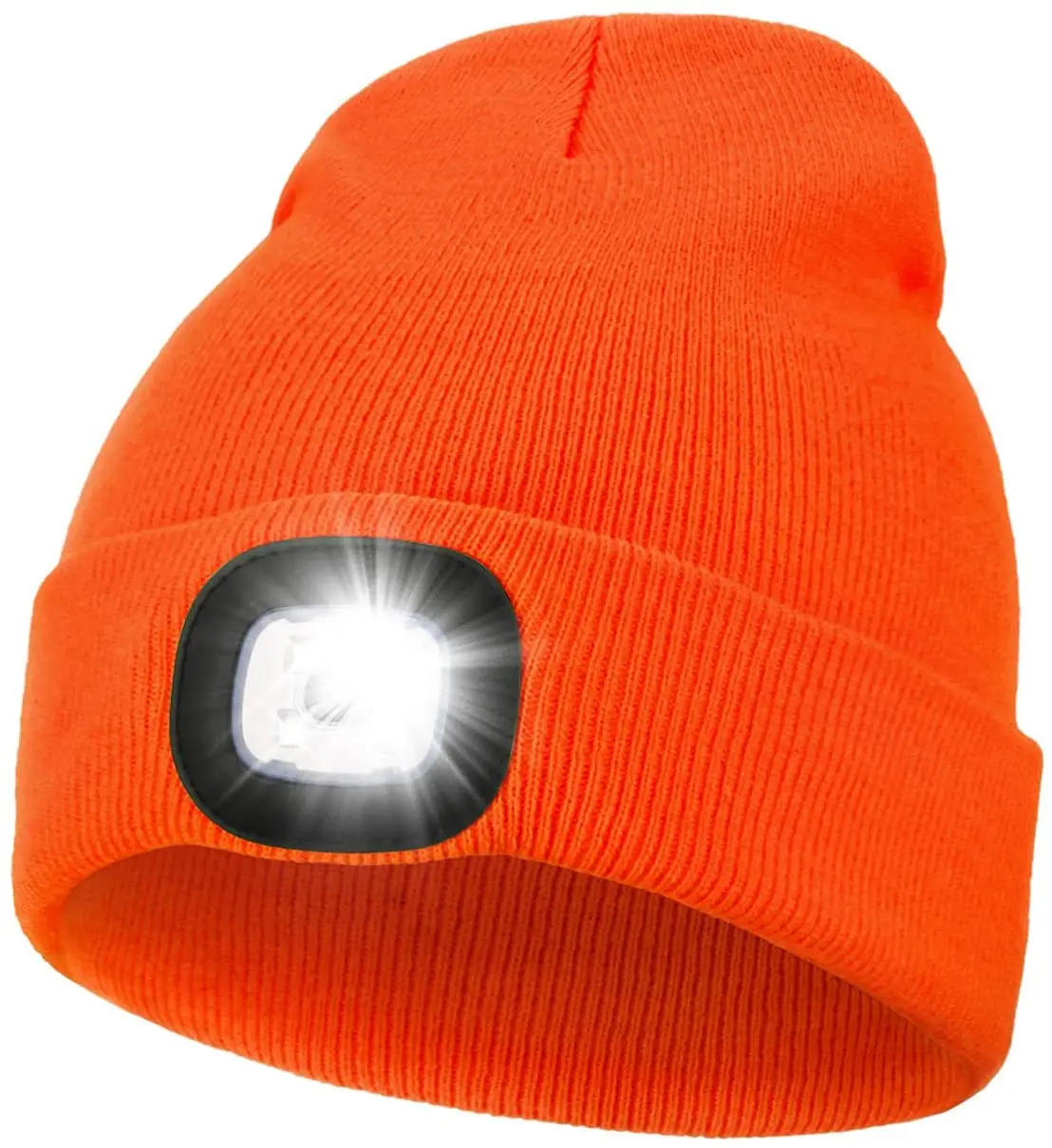 Unisex Cycling Hiking LED Light Knitted Hat Winter Beanie Cap USB Rechargeable Lamp Hats with lighting Christmas Gift For Friend skully with brim