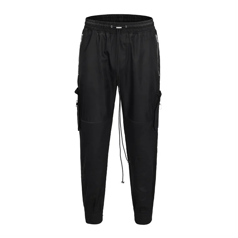 

QoolXCWear Hip Hop Harem Men Joggers Pants 2019 Male Trousers Black Jogger Pants Elastic Waist Casual Pants Mens Jogger L048