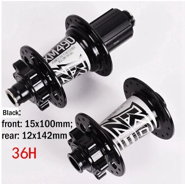36H 15x100 12x142MM Koozer XM490 ступицы 4 подшипника MTB горный велосипед концентратора сзади 10*135 мм QR100* 15 12*142 мм через 28/32/36 отверстиями дисковый тормоз велосипедные ступицы XD - Цвет: 36H 15x100 12x142MM