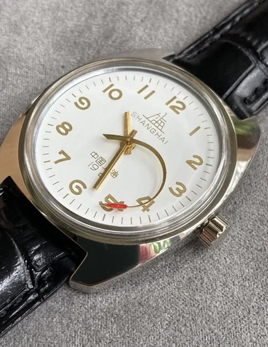 Shanghai Watch Retro Simple Stylish Manual Manipulator Men's Watch 19zuan 