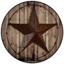 Ретро деревянный круглый ковер с рисунком звезды, ковры для декора гостиной, коврики для детской комнаты, коврики для спальни, современные коврики