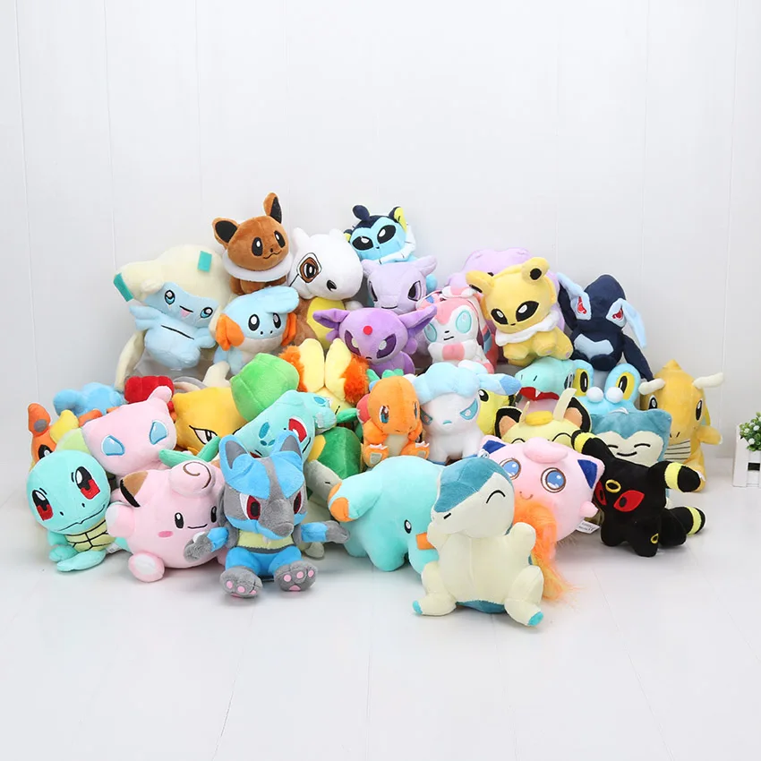 11-18 см кукла Покемон Пикачу Ditto Meowth Snivy Phanpy Torchic Jirachi Froakie Mudkip Плюшевая Игрушка