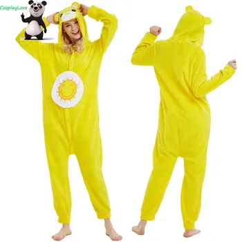 

Sun Bear Pajamas Animal Cosplay Costume Coral Women Men Kid Adult Pajamas Onesies Cartoon Halloween Sleepwear Sleepsuit