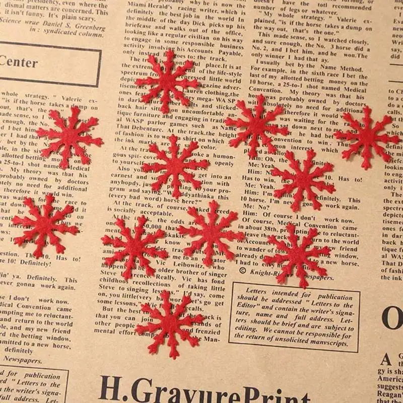 100 шт, нетканые снежинки, сделай сам, рождественская елка, украшения для дома, вечерние, свадебные украшения, создающие веселую красивую атмосферу