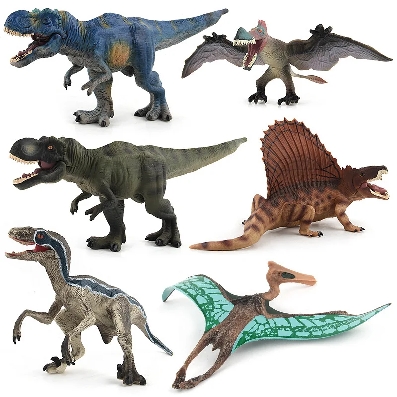 

Jurassic Simulated Dinosaur Models Toy Decoration Ancient Magic Pterosaur Blue Rex Dragon Lower Jaw-Closed