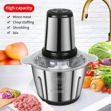 

2L 3L Electric Meat Chopper Vegetable Grinder Mincer 2 Speeds Stainless steel Food Processor Cutter Slicer Meat Slicer Machine
