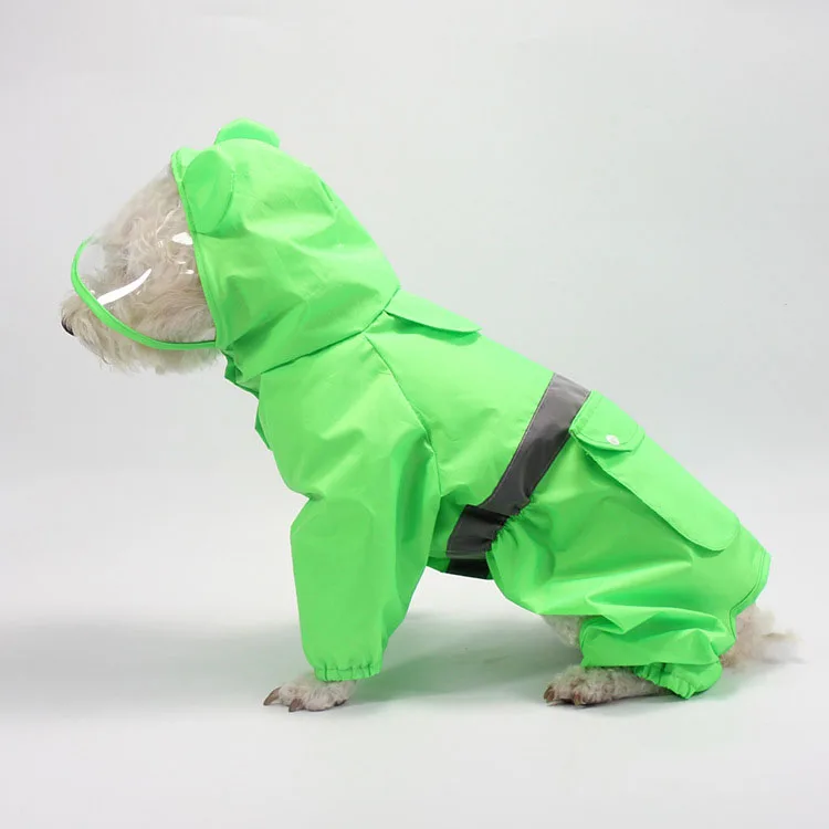Дождевик для маленьких собак водонепроницаемая одежда для щенков четыре ноги пальто для домашних животных дождевик Светоотражающий Средний Попона для собаки дышащие плащи