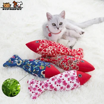 

SUPREPET Pet Toys Cat Toy Fish Cute Simulation Plush Cat Kicker Fish Toy Interactive Toy for Cat Catnip Fish Toy Cat Fish Pillow