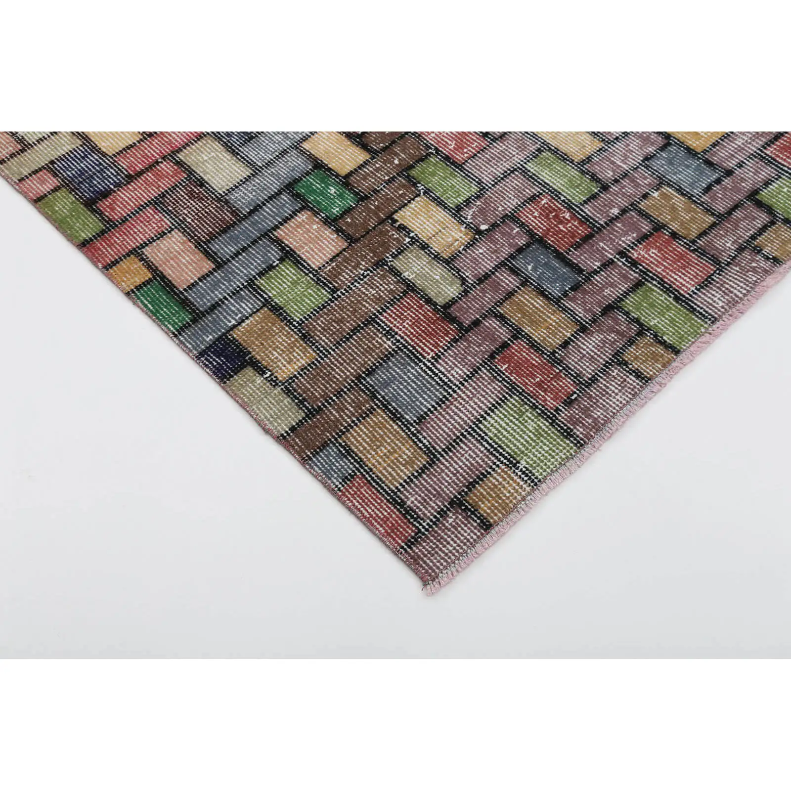 US $340.00 83x185 Cm Multicolor Handmade Bohemian Rug3x6 Ft