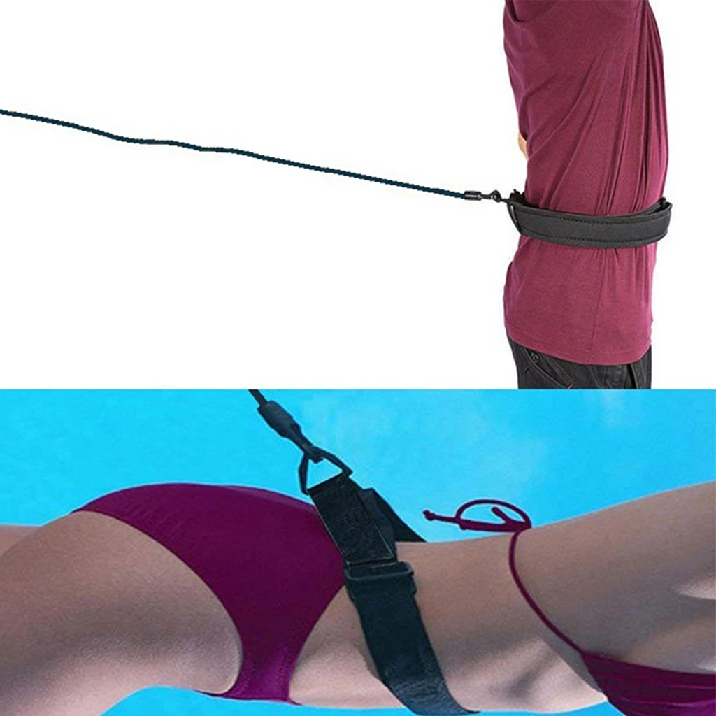 4M Premium Swimming Training Belt Aids Bungee Cord Exerciser Practicing Leash Safety Durable Swim Trainer Multi Color for Adults