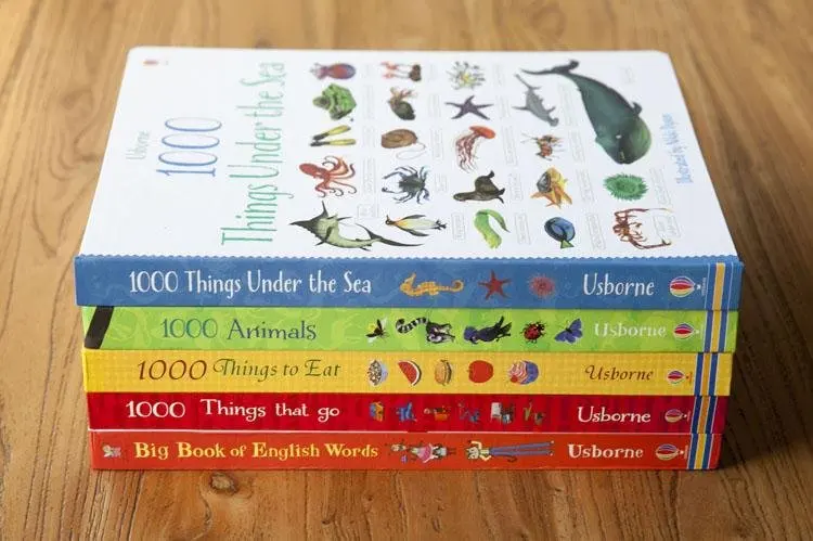 Usborne 1000 вещей под морем английская доска для изучения слов книга детей мальчиков