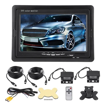 

7 Inch TFT LCD Monitor Car Rear View Backup Reversing Camera Night Vision For RV Bus Truck Camera By Remote Control