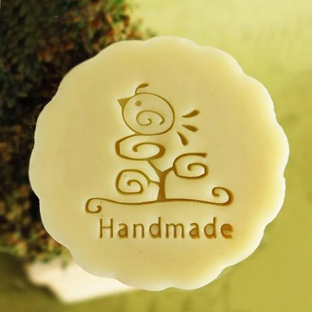 

Bird On The Tree Handmade Soap Stamp Transparent Natural Imprint Stamp For Soap Making Acrylic Stamps Custom For Cookie Soap