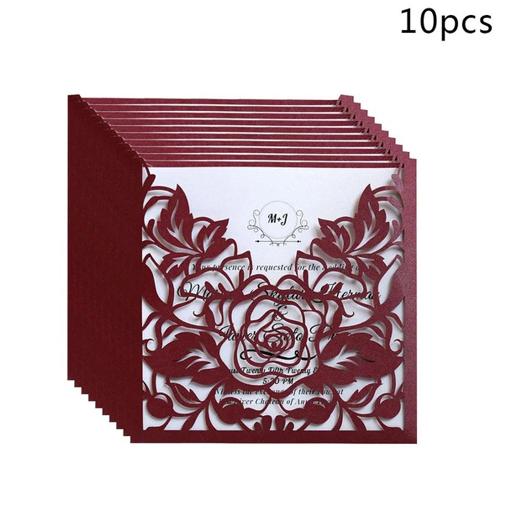  Event Business Greeting Wedding Envelope Out Lace Pocket Invitation Card Set Portable Lightweight R - 4.00023E+12