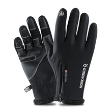 

5 Size Cold-proof Unisex Waterproof Winter Gloves Cycling Fluff Warm Gloves For Touchscreen Cold Weather Windproof Anti Slip