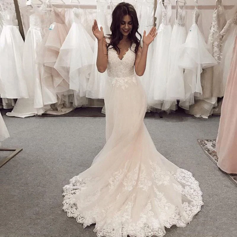 Elegant-Wedding-Dresses-2020-Sleeveless-V-Neck-Sexy-Open-Back-A-Line-Court-Train-Lace-Appliques