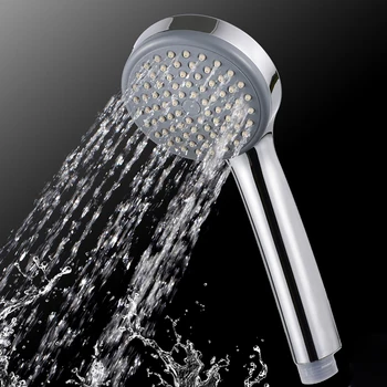 

Shower Head High Pressure Bathroom Handheld 300 Holes Round Bathing Shower Head Spray Water Saving Bathroom Accessories