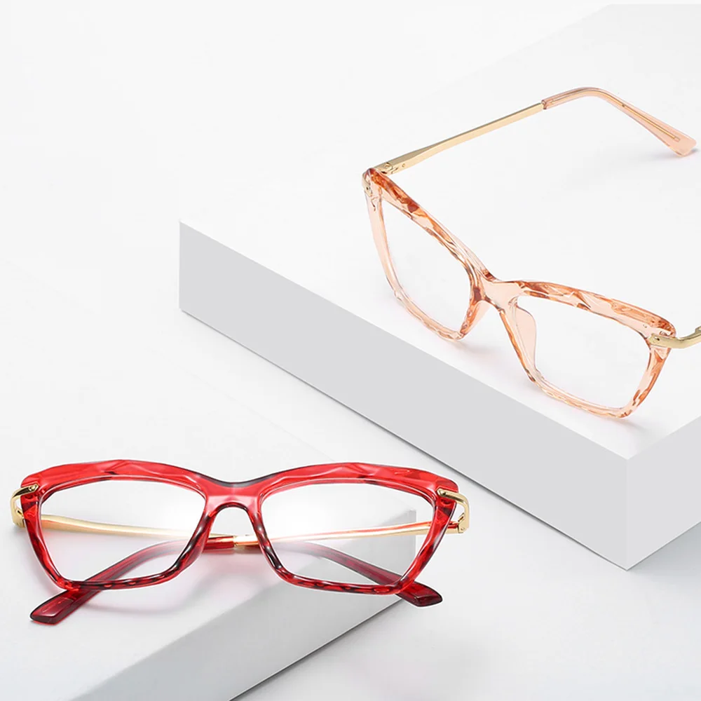 

Retro Glasses Transparent Glasses Metal Frame Flat Mirror Crystal Glasses Frame Can Be Equipped With Myopia