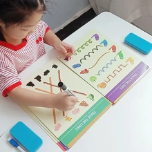 Montessori Children Toys Drawing Tablet DIY Color Shape Math Match Game Book Drawing Set Learning Educational Toys For Children