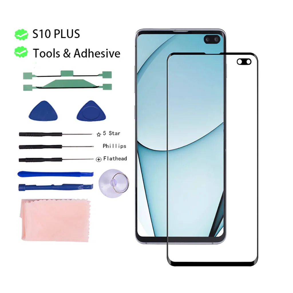 Для Samsung Galaxy S8 S8Plus S9 S9 плюс S10 S10 плюс Переднее стекло на экран Объектив Замена Ремкомплект 911#2