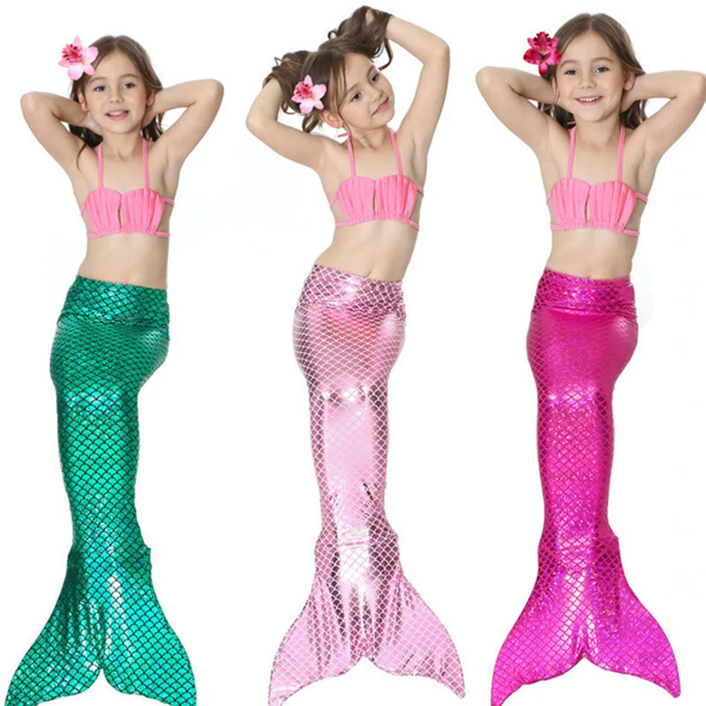 3pcs-Children-Mermaid-Tails-For-Swimming-The-Little-Mermaid-Ariel-Girls-Swimsuit-Bikini-Set-Bathing-Suit